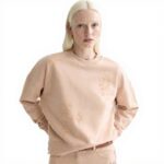 Scotch amp Soda All Over Velvet Pattern Sweatshirt Maglia di Tuta Donna