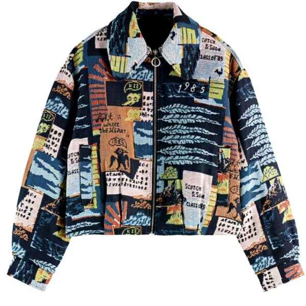 Scotch Soda Giacca Jacquard Donna Collage Multicolore