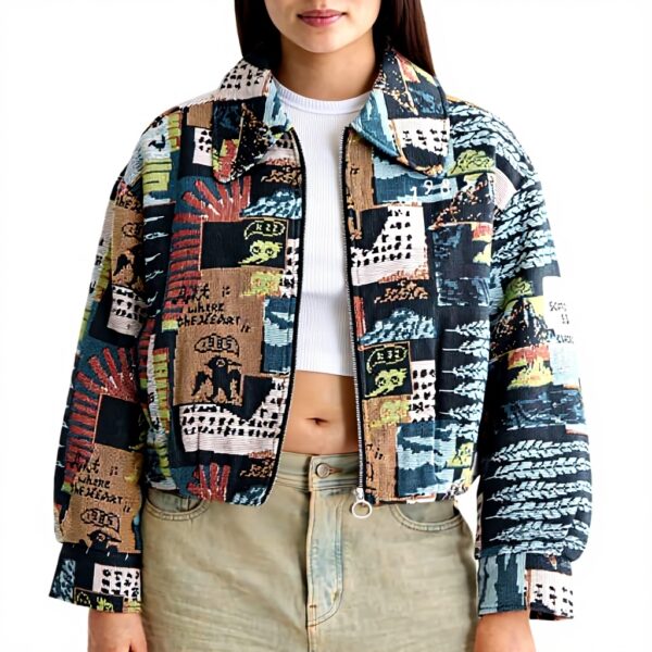 Scotch Soda Giacca Jacquard Donna Collage Multicolore