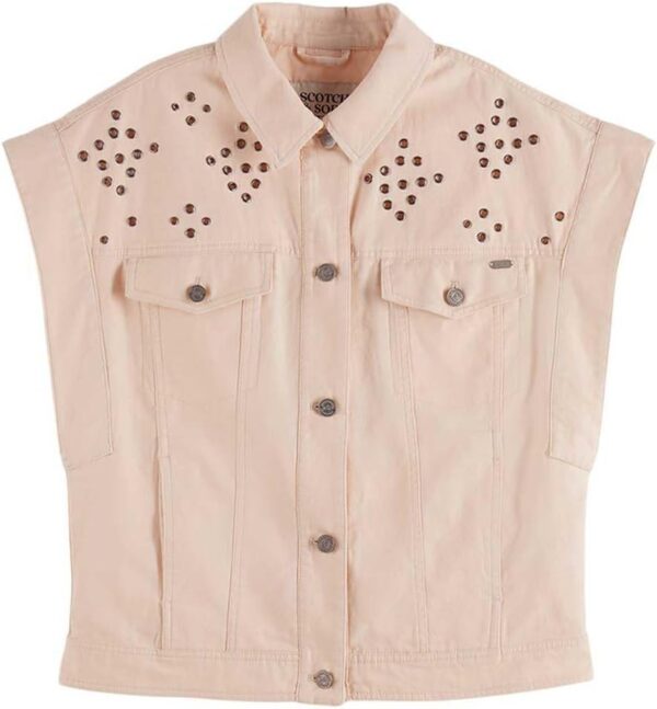 Gilet donna Scotch Soda cotone senza maniche festival-1