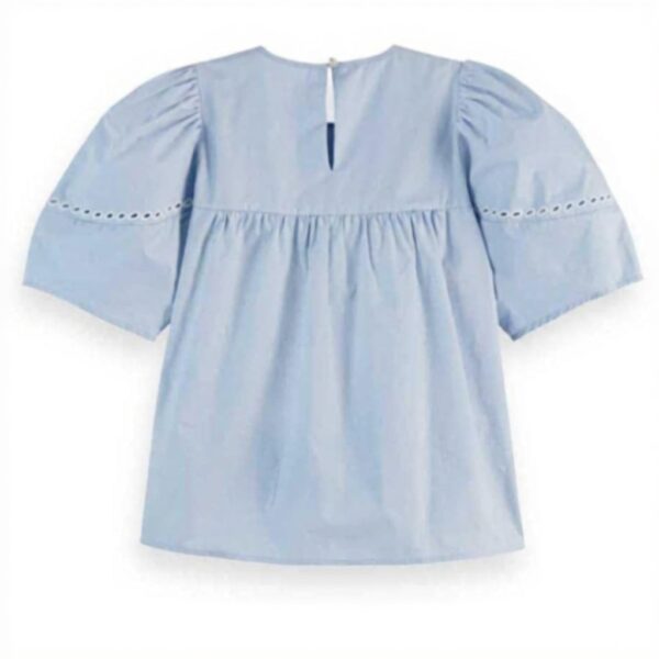 Scotch amp Soda Cotton Twill Embroidered Top Donna