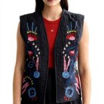 Gilet Donna Scotch Soda Ricamato Verde Classico Grigio