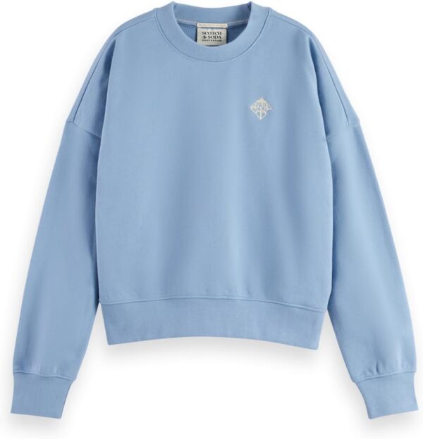 Scotch Soda Felpa Donna Logo Ricamato Vestibilità Comoda-0