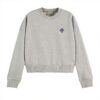 Scotch Soda Felpa Donna Logo Ricamato Grigio Melange