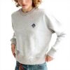 Scotch Soda Felpa Donna Logo Ricamato Grigio Melange