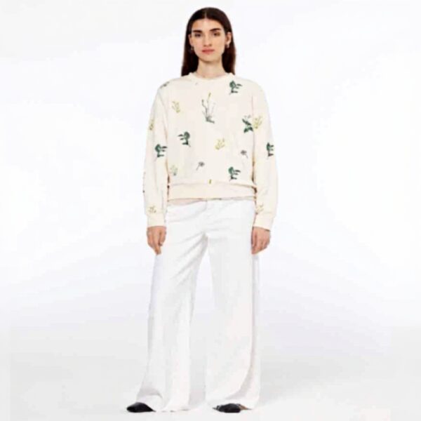 Scotch Soda Maglia Tuta Donna Ricamo Floreale Felpa