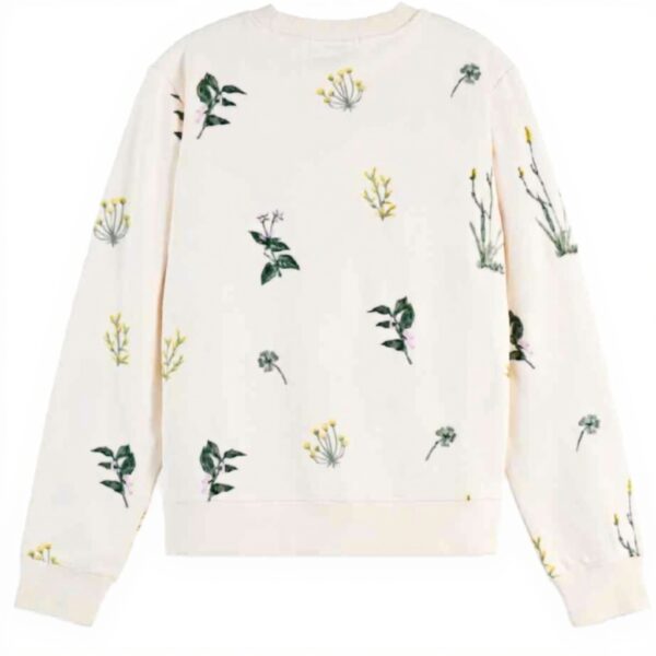 Scotch Soda Maglia Tuta Donna Ricamo Floreale Felpa