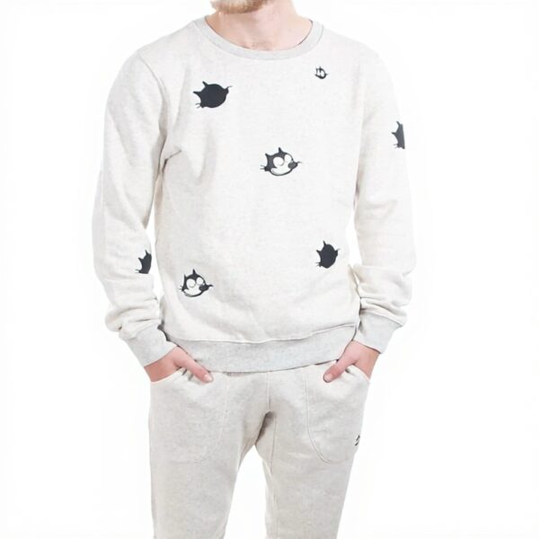 Felpa Uomo Scotch Soda Felix Ams Blauw Colab Appliques