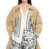 Trench Donna Scotch Soda Floral Embossed Cotton Blend