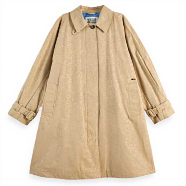 Trench Donna Scotch Soda Floral Embossed Cotton Blend