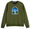 Scotch amp Soda Front Artwork Relaxed-Fit Crewneck Sweatshirt Maglia di Tuta Uomo