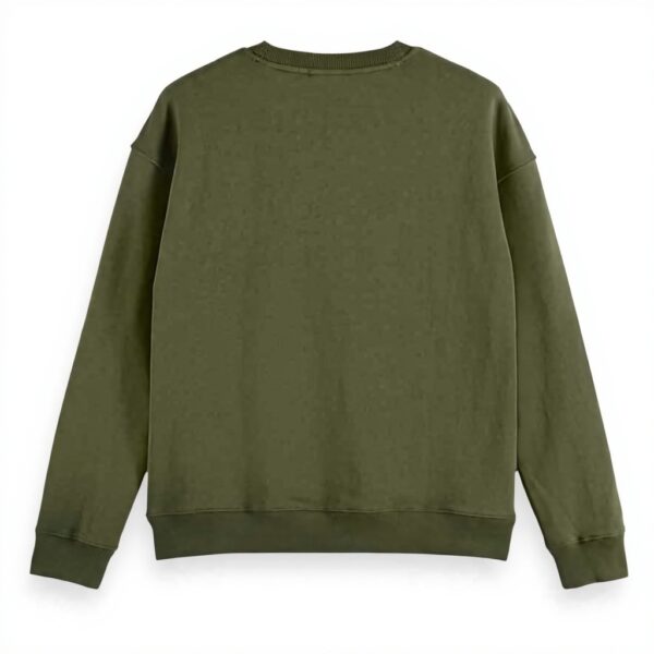 Scotch amp Soda Front Artwork Relaxed-Fit Crewneck Sweatshirt Maglia di Tuta Uomo