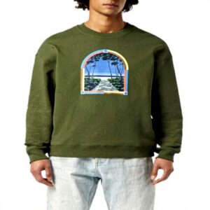 Scotch amp Soda Front Artwork Relaxed-Fit Crewneck Sweatshirt Maglia di Tuta Uomo