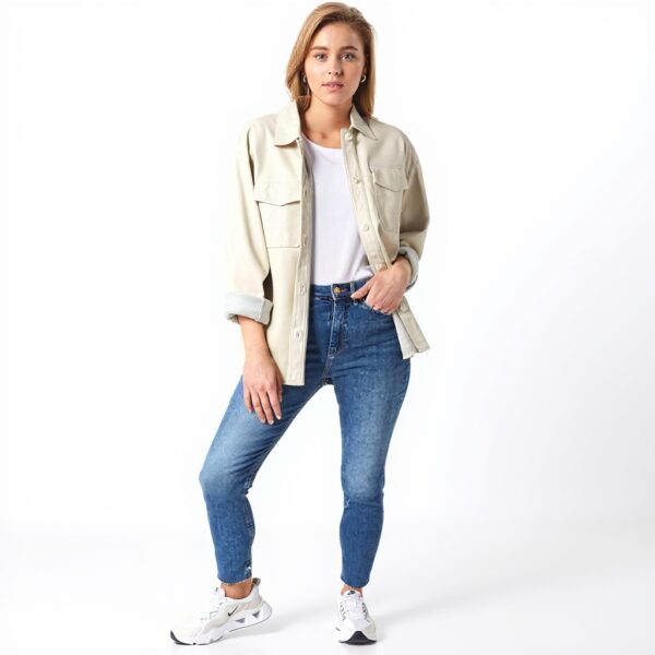 Scotch amp Soda Haut Cropped-Blue Treasure Jeans Donna