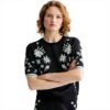 Maglione Donna Scotch Soda Jacquard Maniche Corte Viscosa