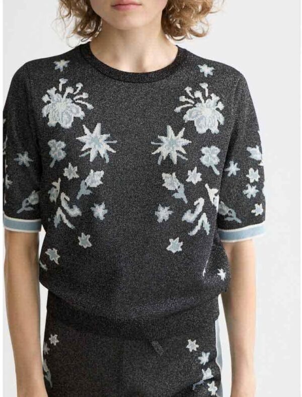 Maglione Donna Scotch Soda Jacquard Maniche Corte Viscosa-2