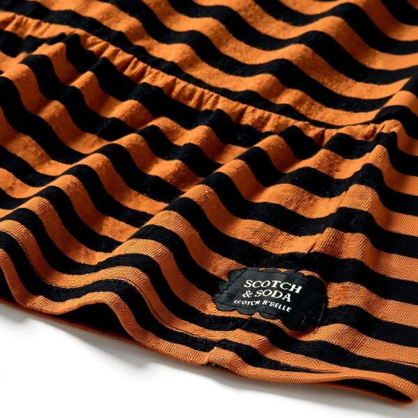 Scotch amp Soda Jersey A-Line Dress with Gathered Layers in Yarn Dye Stripe Vestito Bambine e Ragazze