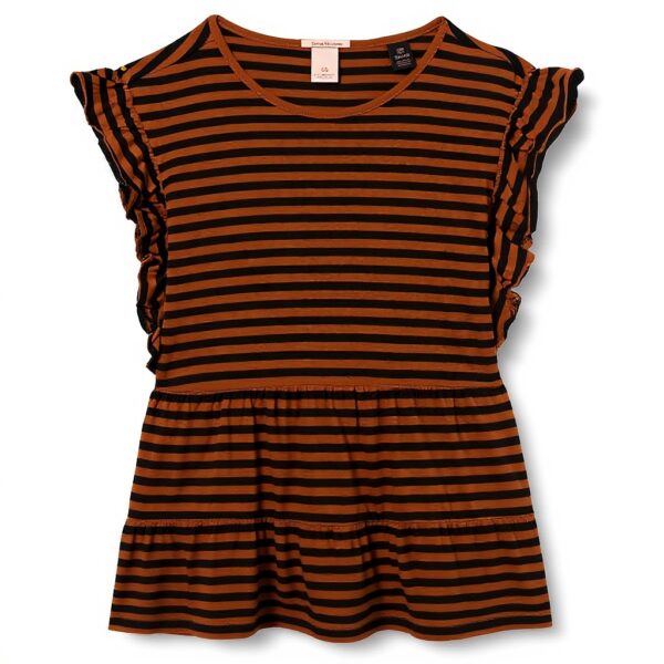 Scotch amp Soda Jersey A-Line Dress with Gathered Layers in Yarn Dye Stripe Vestito Bambine e Ragazze