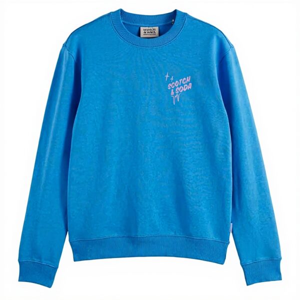 Scotch amp Soda Left Chest Logo Crewneck Sweatshirt Maglia di Tuta Uomo