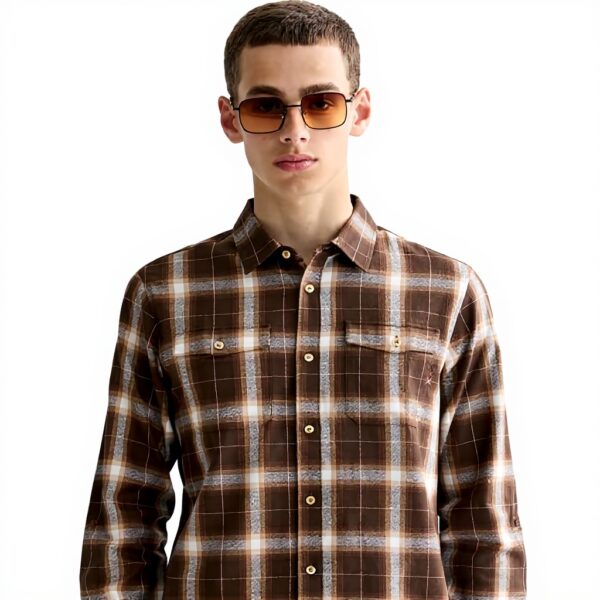 Scotch amp Soda Lightweight Flannel Check Shirt Camicia Uomo