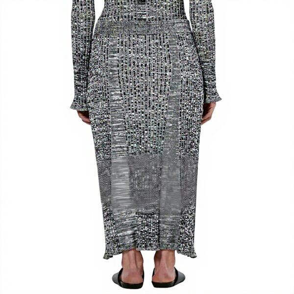 Gonna Scotch Soda Maxi Lavorata a Maglia Donna Nero