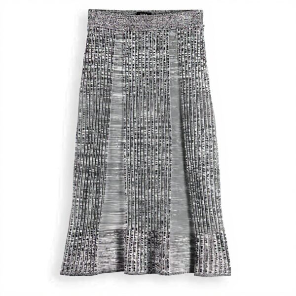 Gonna Scotch Soda Maxi Lavorata a Maglia Donna Nero