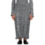 Gonna Scotch Soda Maxi Lavorata a Maglia Donna Nero