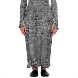 Gonna Scotch Soda Maxi Lavorata a Maglia Donna Nero