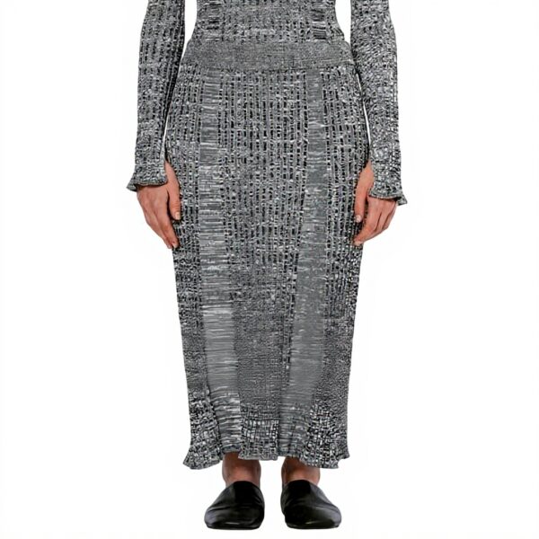 Gonna Scotch Soda Maxi Lavorata a Maglia Donna Nero