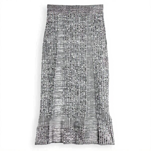 Gonna Scotch Soda Maxi Lavorata a Maglia Donna Nero