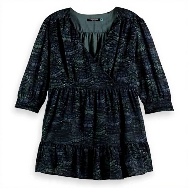 Scotch Soda Mini Abito Avvolgente Donna Casual Verde