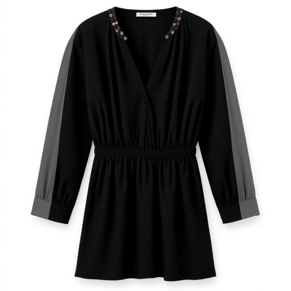 Scotch amp Soda Mini Abito con Vita Elasticizzata Vestito Donna