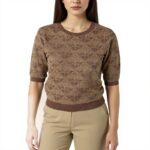 Scotch Soda Felpa Donna Jacquard Monogram Cropped