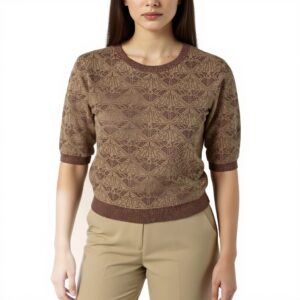 Scotch Soda Felpa Donna Jacquard Monogram Cropped