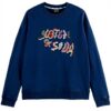 Scotch amp Soda Relaxed-Fit Embroidered Sweatshirt Maglia di Tuta Uomo