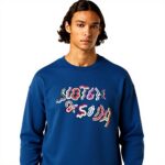 Scotch amp Soda Relaxed-Fit Embroidered Sweatshirt Maglia di Tuta Uomo