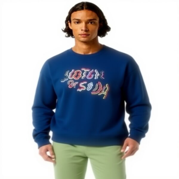 Scotch amp Soda Relaxed-Fit Embroidered Sweatshirt Maglia di Tuta Uomo