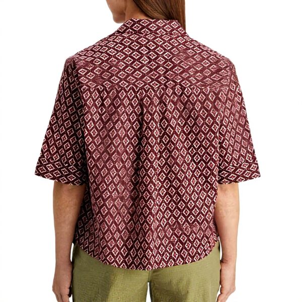 Scotch Soda Maglietta Donna Lurex Print Geo Flower Bordeaux