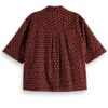 Scotch Soda Maglietta Donna Lurex Print Geo Flower Bordeaux