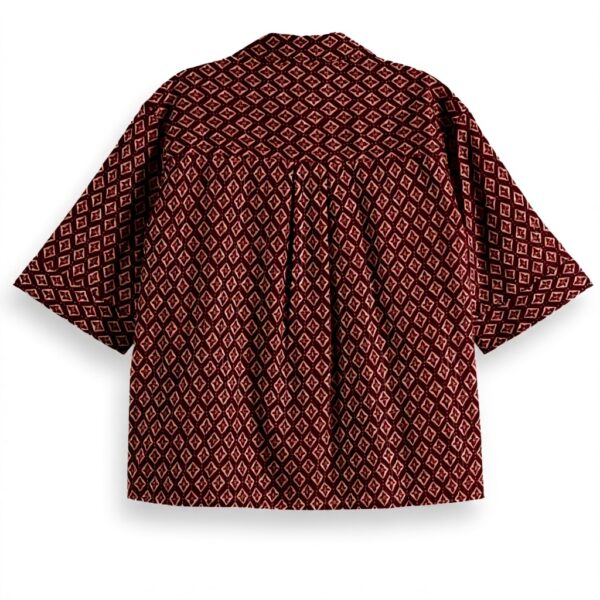 Scotch Soda Maglietta Donna Lurex Print Geo Flower Bordeaux