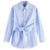 Scotch amp Soda Striped Knotted Shirt Maglietta Donna