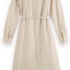 Abito camicia Scotch Soda Donna midi righe casual elegante-2