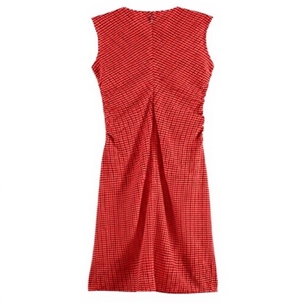Scotch amp Soda Structured Gingham Midi Dress Abito Casual Donna