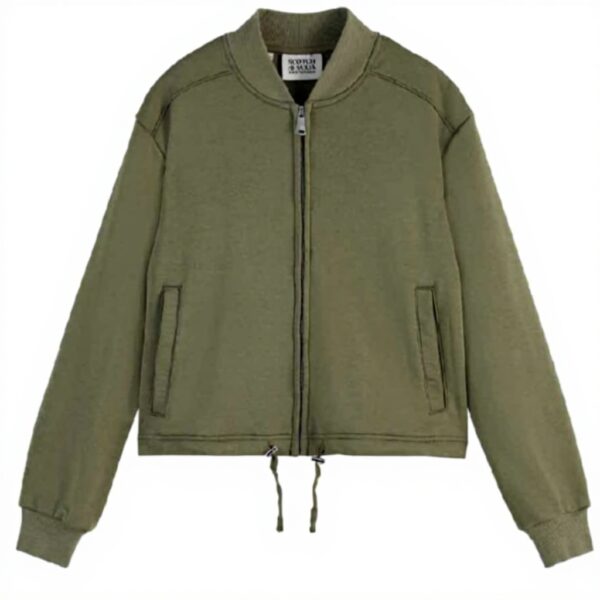 Scotch amp Soda Tencel Jersey Bomber Maglia di Tuta Donna
