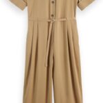 Tuta Intera Donna Scotch Soda Utility Jumpsuit Desert Sand-0