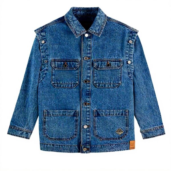 Scotch Soda Giacca Denim Donna Maniche Rimovibili Lavaggio