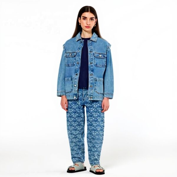 Scotch Soda Giacca Denim Donna Maniche Rimovibili Lavaggio