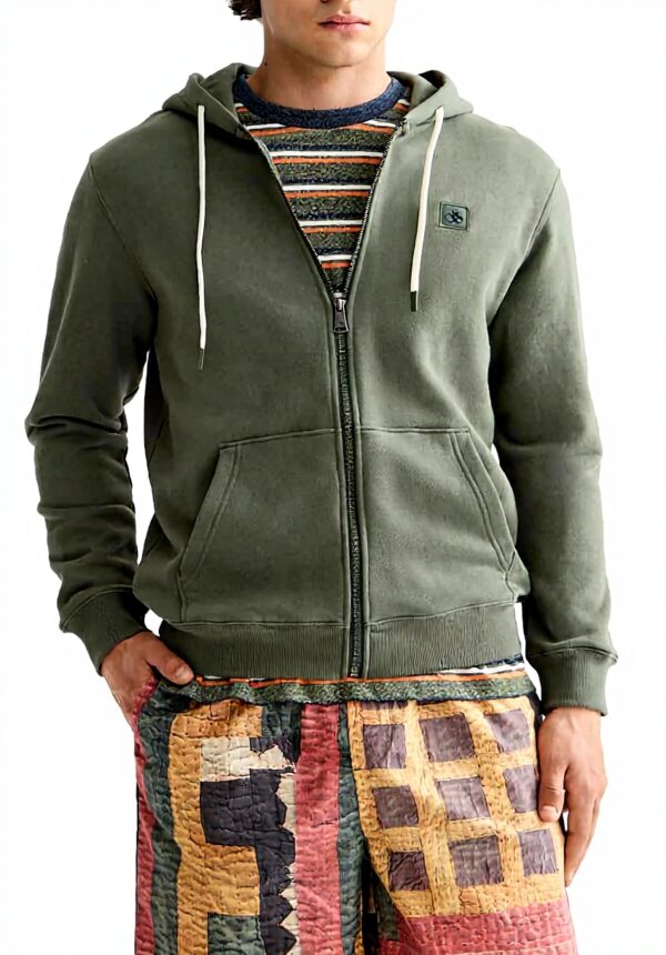Felpa con cappuccio Scotch & Soda logo cerniera polsini