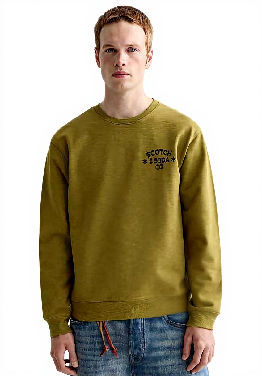 Scotch Soda maglia tuta uomo in cotone con arte stampata