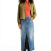 T-shirt Donna Mamiye Brothers Collo Mock Maniche Lunghe-7